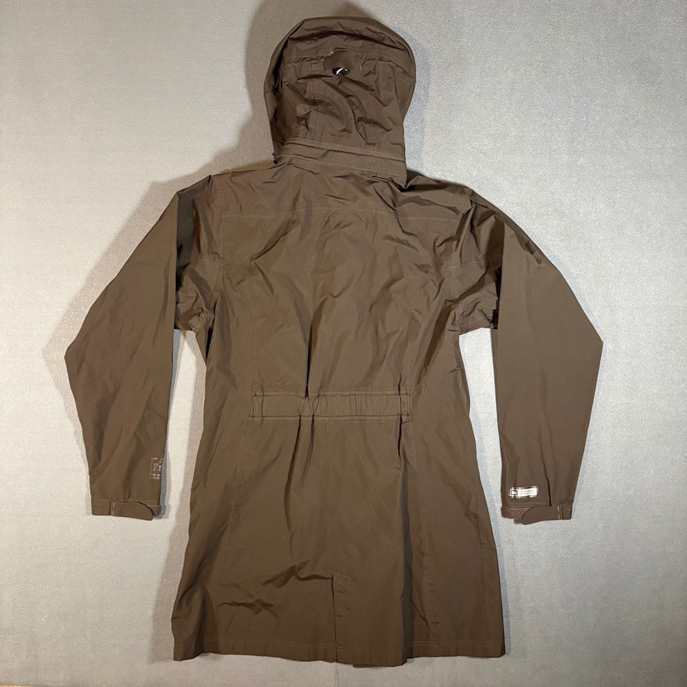 REI E1 Elements Women Medium Brown Windbreaker Removable Hood Full Zip Rainproof - Picture 7 of 12